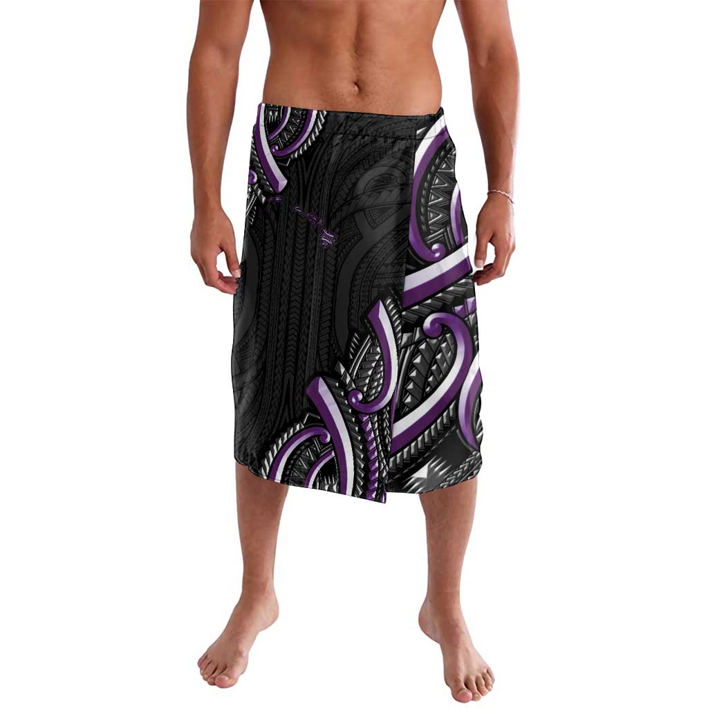 Traditional Art Hawaiian Kakau Tattoos Lavalava Purple Color - Polynesian Pride