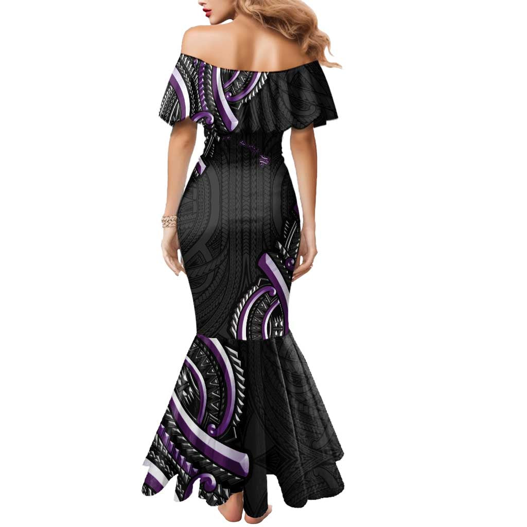 Traditional Art Hawaiian Kakau Tattoos Mermaid Dress Purple Color - Polynesian Pride