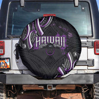 Traditional Art Hawaiian Kakau Tattoos Spare Tire Cover Purple Color - Polynesian Pride