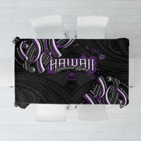 Traditional Art Hawaiian Kakau Tattoos Tablecloth Purple Color - Polynesian Pride