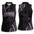 Traditional Art Hawaiian Kakau Tattoos Women Sleeveless Polo Shirt Purple Color - Polynesian Pride