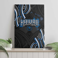 Traditional Art Hawaiian Kakau Tattoos Canvas Wall Art Blue Color - Polynesian Pride