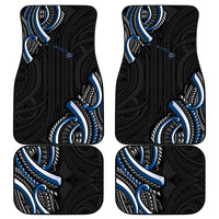 Traditional Art Hawaiian Kakau Tattoos Car Mats Blue Color - Polynesian Pride