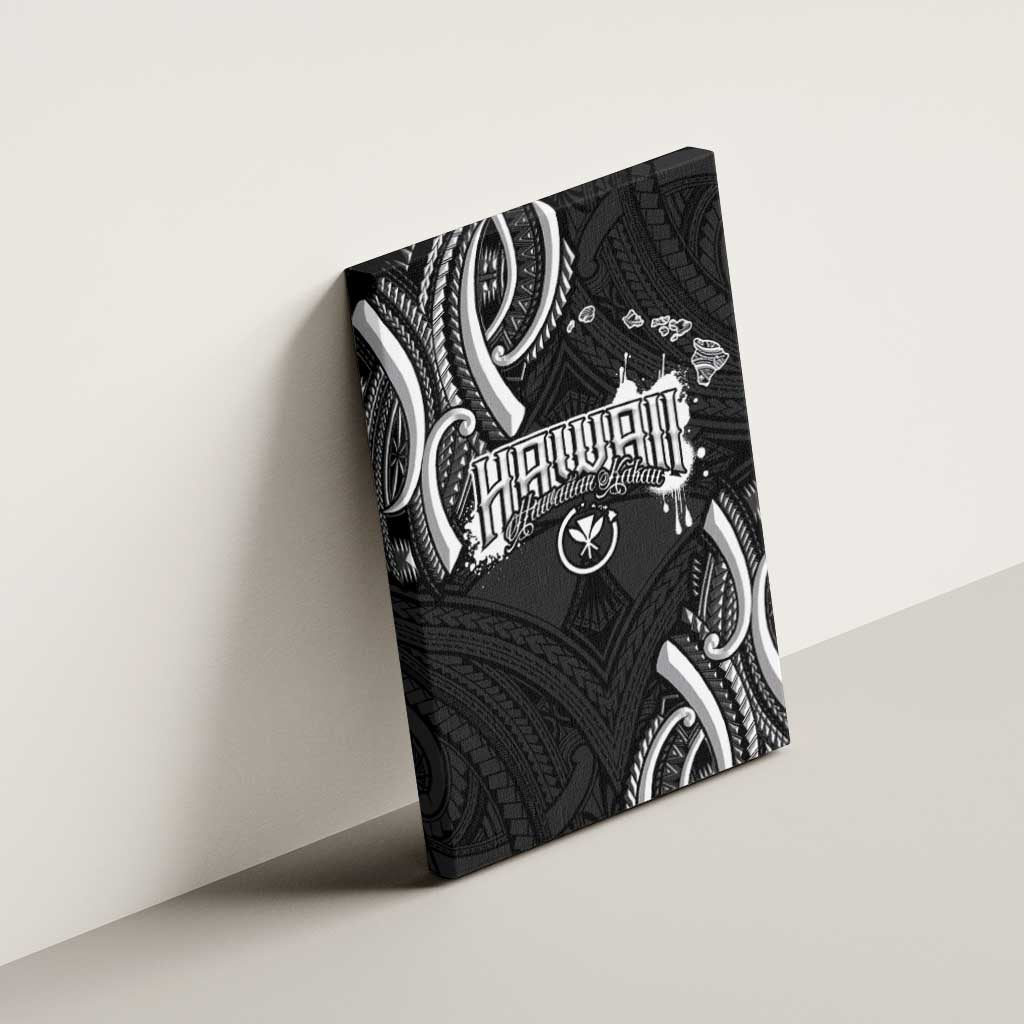 Traditional Art Hawaiian Kakau Tattoos Canvas Wall Art White - Polynesian Pride