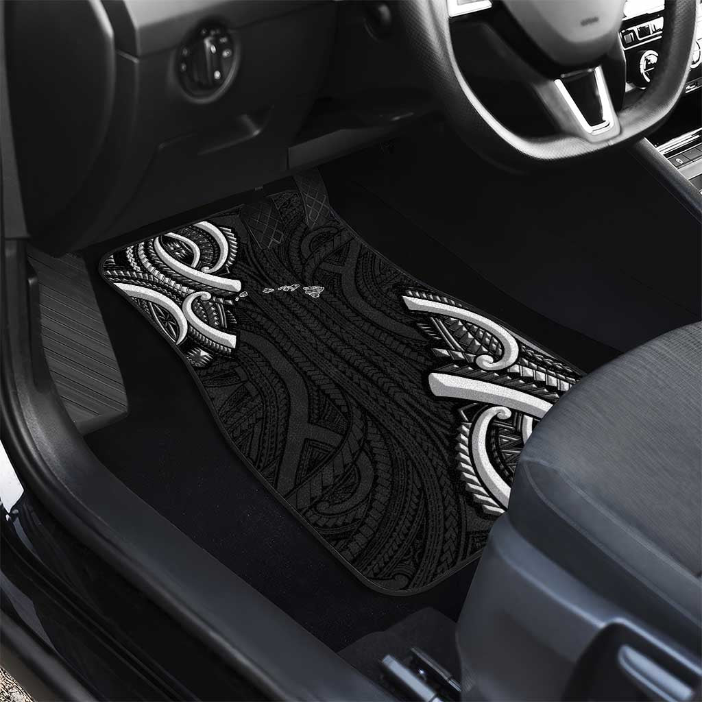 Traditional Art Hawaiian Kakau Tattoos Car Mats White - Polynesian Pride