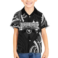 Traditional Art Hawaiian Kakau Tattoos Family Matching Long Sleeve Bodycon Dress and Hawaiian Shirt White - Polynesian Pride