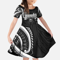 Traditional Art Hawaiian Kakau Tattoos Family Matching Mermaid Dress and Hawaiian Shirt White - Polynesian Pride