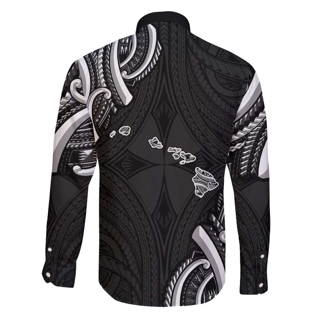 Traditional Art Hawaiian Kakau Tattoos Family Matching Off Shoulder Short Dress and Hawaiian Shirt White - Polynesian Pride