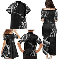 Traditional Art Hawaiian Kakau Tattoos Family Matching Puletasi and Hawaiian Shirt White - Polynesian Pride