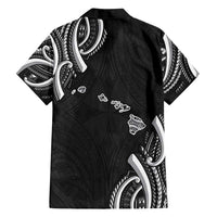 Traditional Art Hawaiian Kakau Tattoos Family Matching Summer Maxi Dress and Hawaiian Shirt White - Polynesian Pride