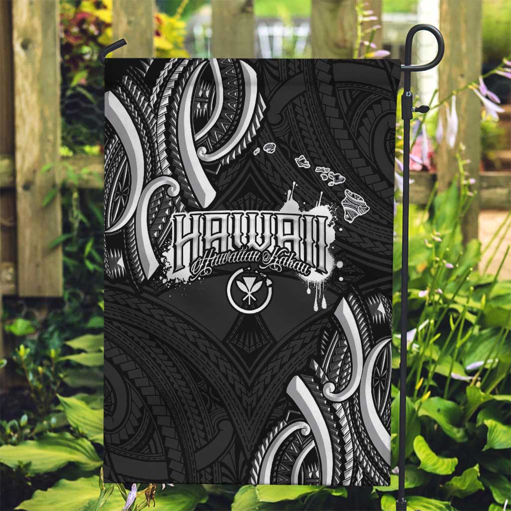 Traditional Art Hawaiian Kakau Tattoos Garden Flag White - Polynesian Pride