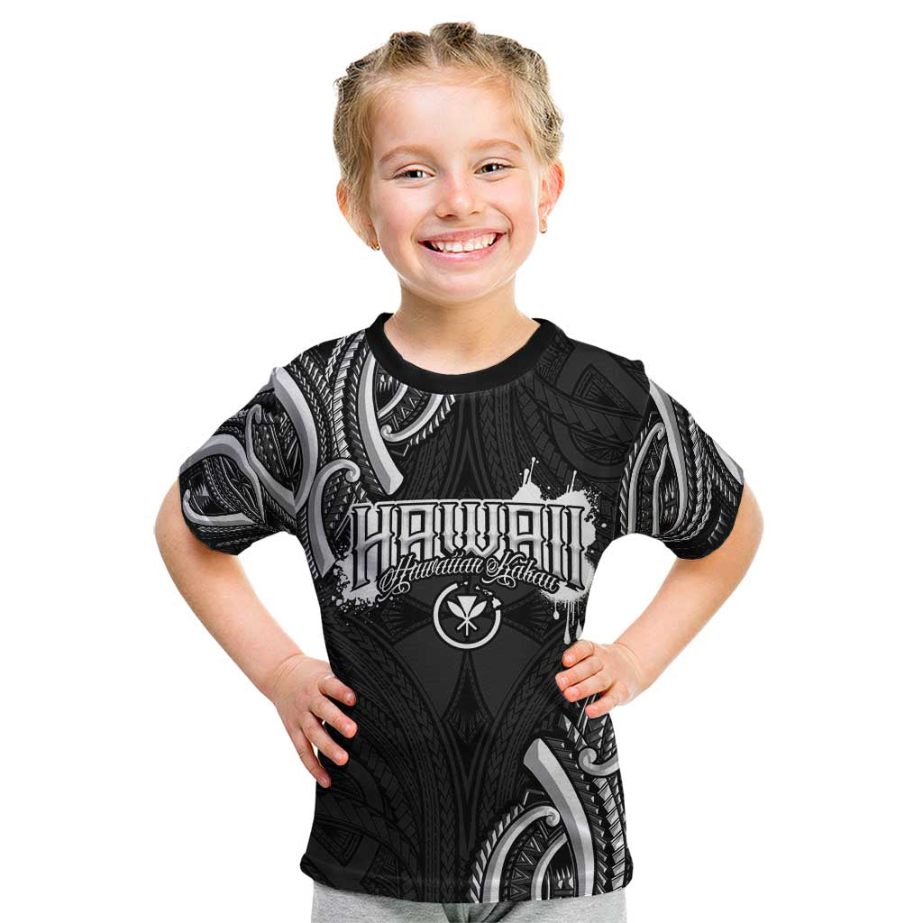 Traditional Art Hawaiian Kakau Tattoos Kid T Shirt White - Polynesian Pride