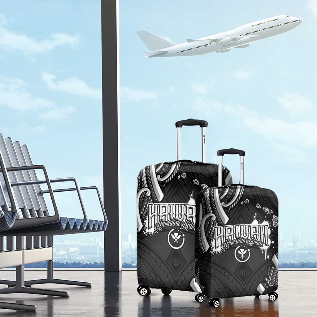 Traditional Art Hawaiian Kakau Tattoos Luggage Cover White - Polynesian Pride