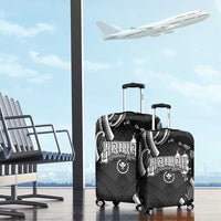 Traditional Art Hawaiian Kakau Tattoos Luggage Cover White - Polynesian Pride