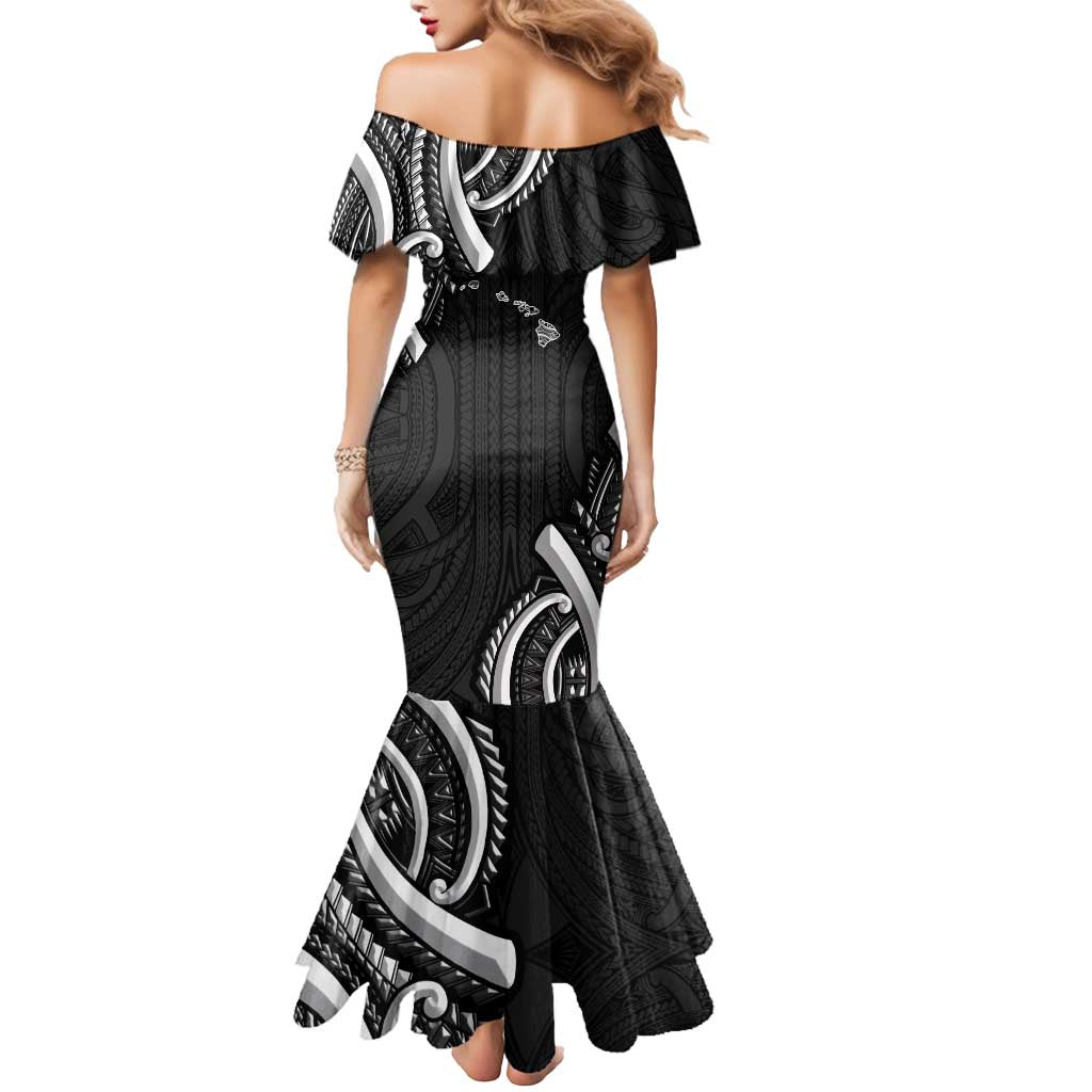 Traditional Art Hawaiian Kakau Tattoos Mermaid Dress White - Polynesian Pride