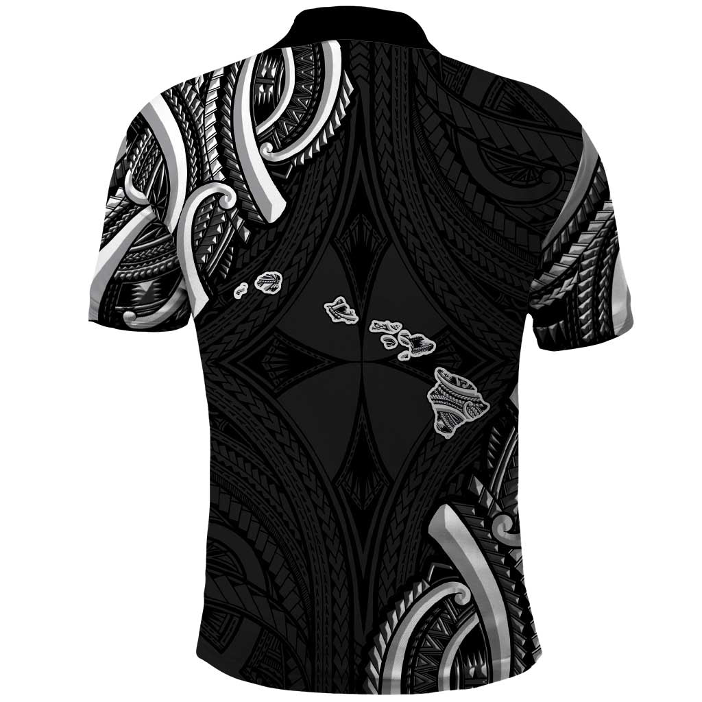 Traditional Art Hawaiian Kakau Tattoos Polo Shirt White - Polynesian Pride