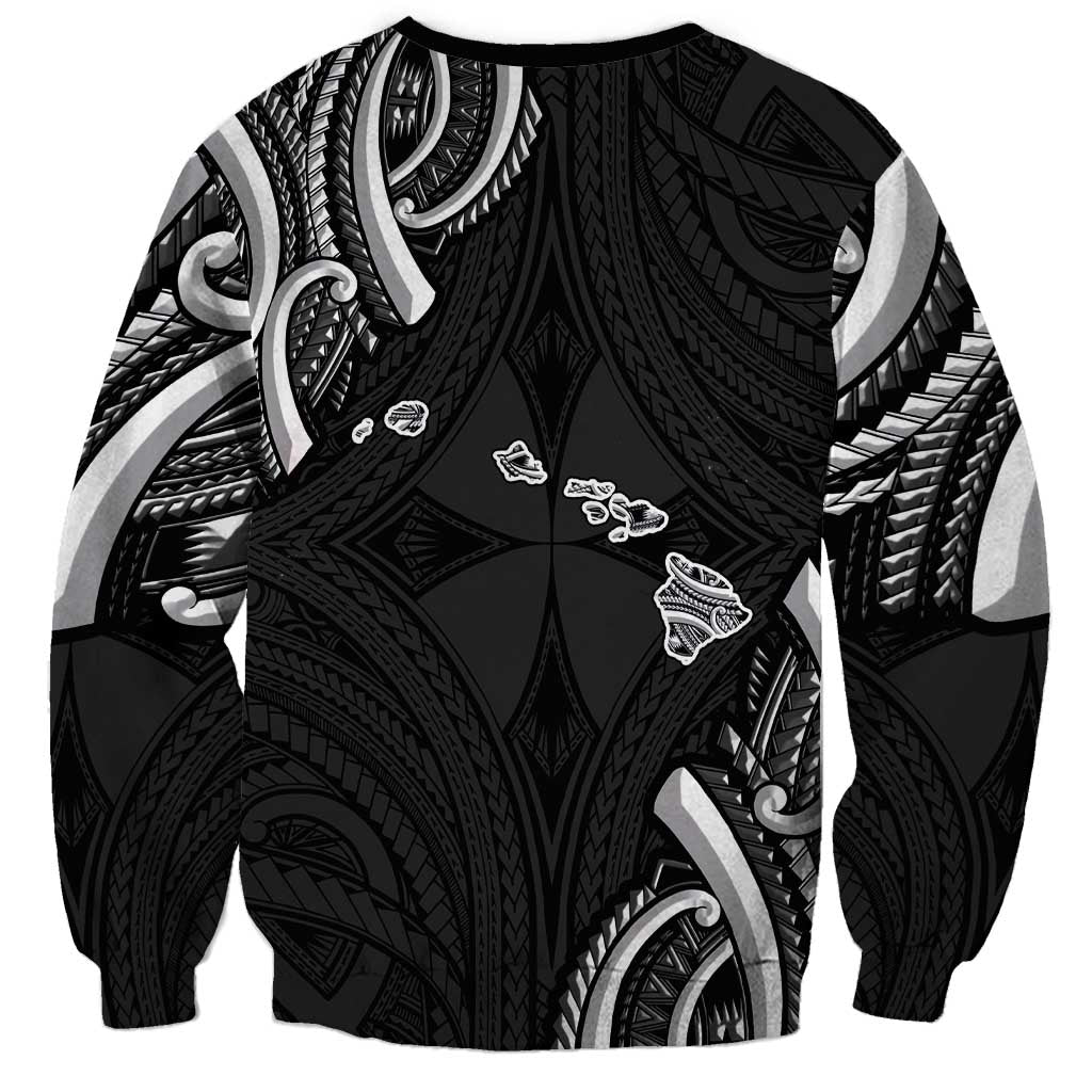 Traditional Art Hawaiian Kakau Tattoos Sweatshirt White - Polynesian Pride