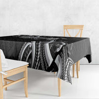 Traditional Art Hawaiian Kakau Tattoos Tablecloth White - Polynesian Pride