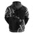 Traditional Art Hawaiian Kakau Tattoos Zip Hoodie White - Polynesian Pride
