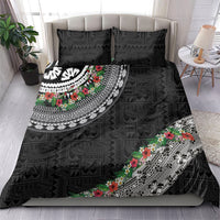 Fiji Hibiscus Bedding Set Tapa Masi Motifs with Tropical Plants