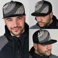 Fiji Hibiscus Mesh Trucker Cap Tapa Masi Motifs with Tropical Plants