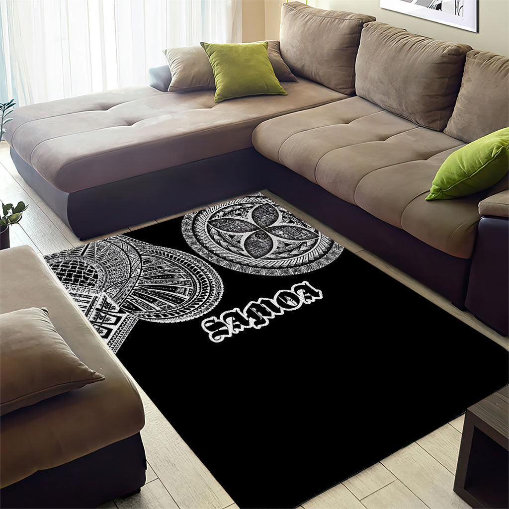 Samoa Traditional Tattoo Area Rug Tribal Tatau Pattern