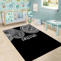 Samoa Traditional Tattoo Area Rug Tribal Tatau Pattern