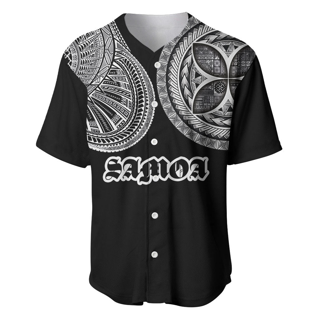 Samoa Traditional Tattoo Baseball Jersey Tribal Tatau Pattern
