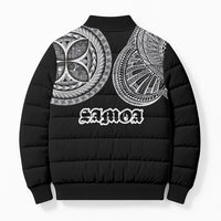 Samoa Traditional Tattoo Bomber Puffer Jacket Tribal Tatau Pattern