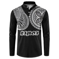 Samoa Traditional Tattoo Button Sweatshirt Tribal Tatau Pattern