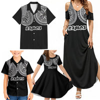 Samoa Traditional Tattoo Family Matching Summer Maxi Dress and Hawaiian Shirt Tribal Tatau Pattern LT03 - Polynesian Pride