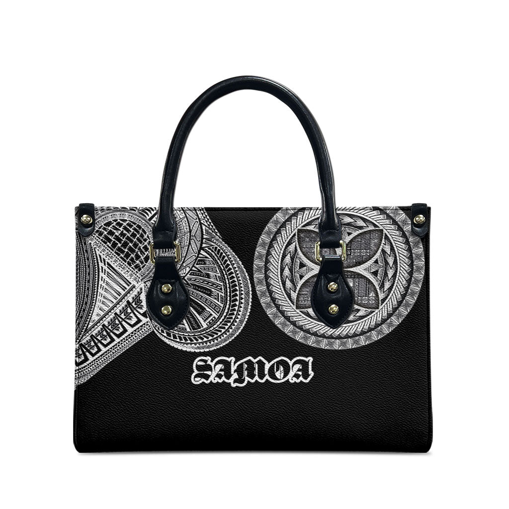 Samoa Traditional Tattoo Leather Bag Tribal Tatau Pattern