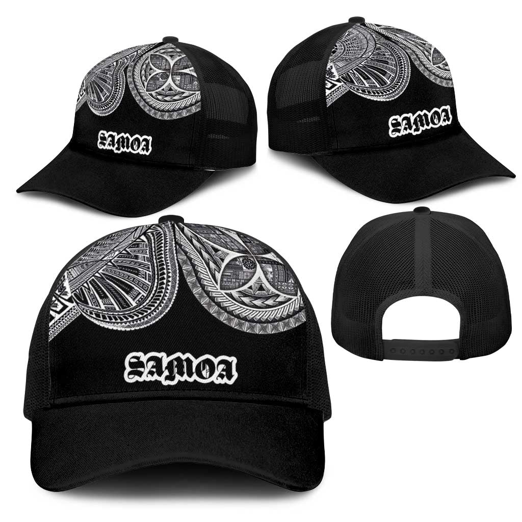 Samoa Traditional Tattoo Mesh Trucker Cap Tribal Tatau Pattern LT03 - Polynesian Pride