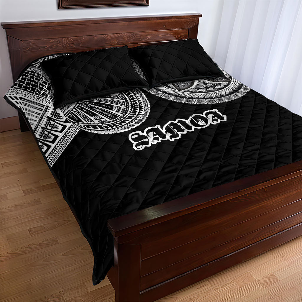 Samoa Traditional Tattoo Quilt Bed Set Tribal Tatau Pattern
