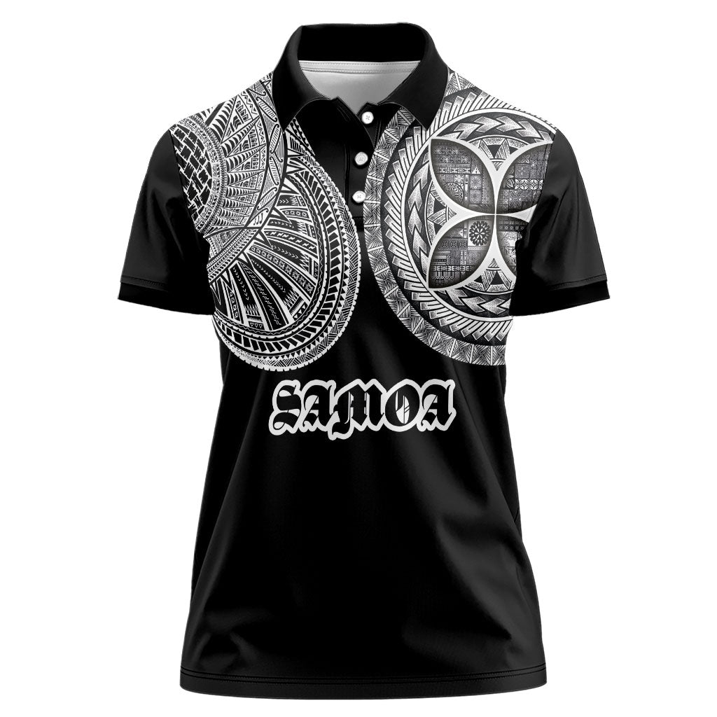 Samoa Traditional Tattoo Women Polo Shirt Tribal Tatau Pattern