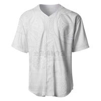 Samoa Lotu Tamaiti Baseball Jersey Tribal Tatau with Siapo Pattern