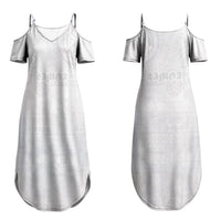 Samoa Lotu Tamaiti Couples Matching Summer Maxi Dress and Long Sleeve Button Shirt Tribal Tatau with Siapo Pattern LT03 - Polynesian Pride