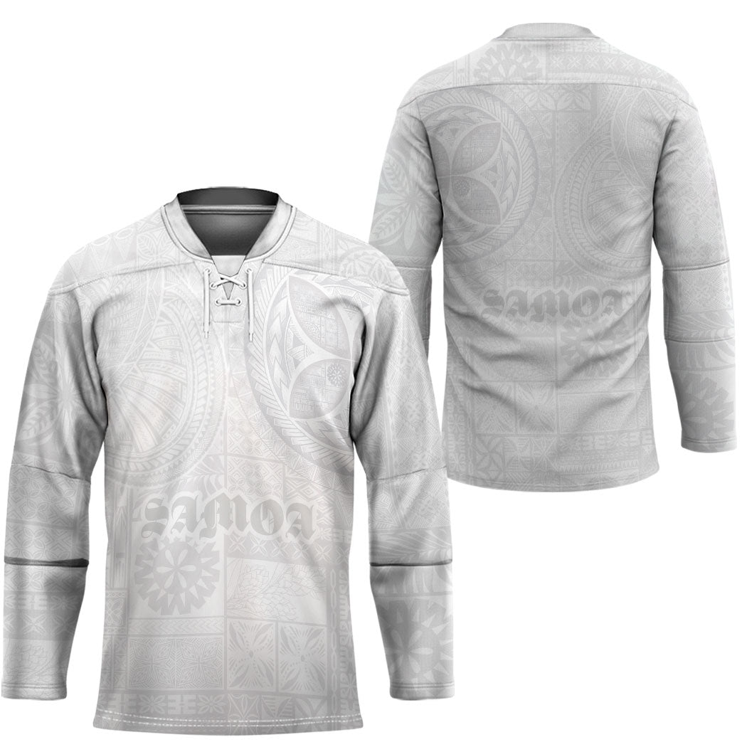 Samoa Lotu Tamaiti Hockey Jersey Tribal Tatau with Siapo Pattern