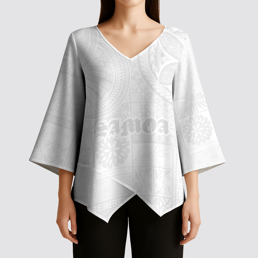 Samoa Lotu Tamaiti Kimono Sleeve Blouse Tribal Tatau with Siapo Pattern