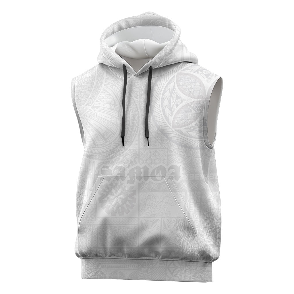 Samoa Lotu Tamaiti Sleeveless Hoodie Tribal Tatau with Siapo Pattern