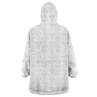 Samoa Lotu Tamaiti Wearable Blanket Hoodie Tribal Tatau with Siapo Pattern