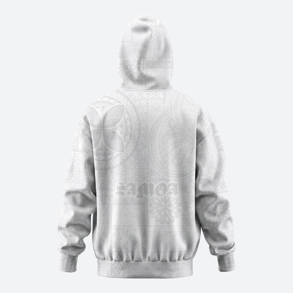 Samoa Lotu Tamaiti Zip Hoodie Tribal Tatau with Siapo Pattern