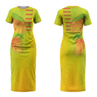 Hawaiian Mango Couples Matching Short Sleeve Bodycon Dress and Hawaiian Shirt Polynesian Art Pattern and Kakau Tattoo LT03 - Polynesian Pride