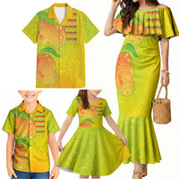 Hawaiian Mango Family Matching Mermaid Dress and Hawaiian Shirt Polynesian Art Pattern and Kakau Tattoo LT03 - Polynesian Pride