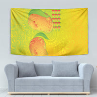 Hawaiian Mango Tapestry Polynesian Art Pattern and Kakau Tattoo