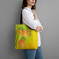 Hawaiian Mango Tote Bag Polynesian Art Pattern and Kakau Tattoo