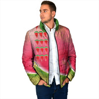 Hawaiian Watermelon Padded Jacket with Kakau Art Tattoo