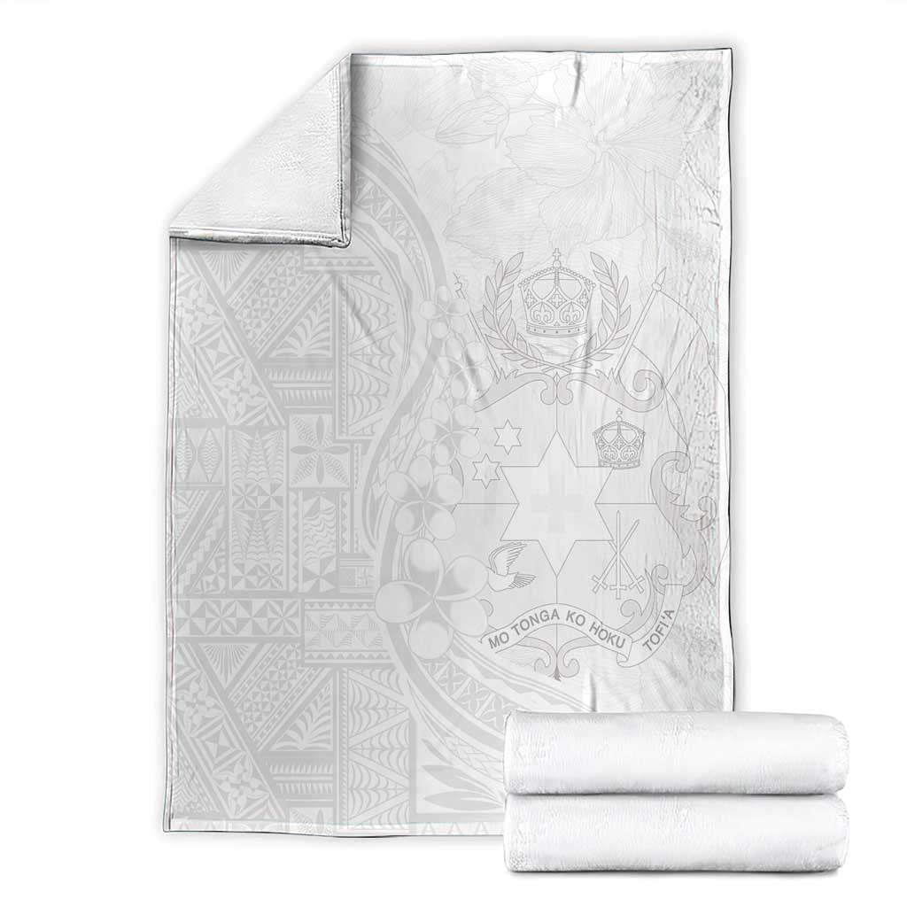 Tonga Faka Sepitema Blanket Ngatu Pattern with Plumeria and Hibiscus