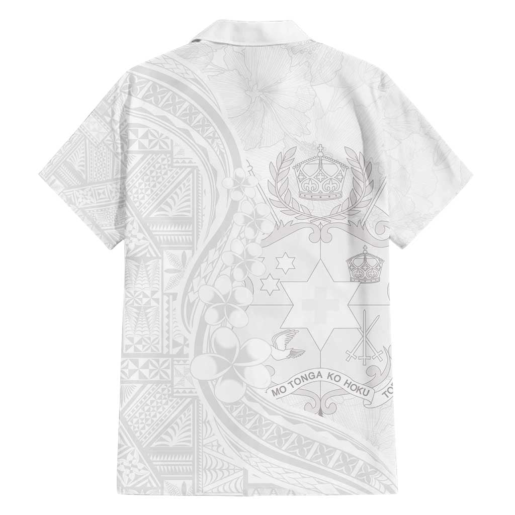 Tonga Faka Sepitema Family Matching Off Shoulder Maxi Dress and Hawaiian Shirt Ngatu Pattern with Plumeria and Hibiscus