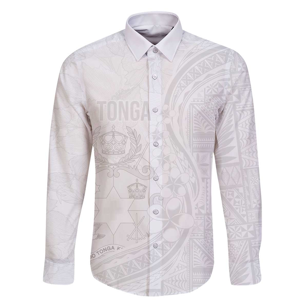 Tonga Faka Sepitema Family Matching Puletasi and Hawaiian Shirt Ngatu Pattern with Plumeria and Hibiscus